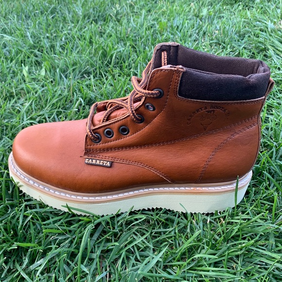 Men\'s STEEL TOE Work Lace-up Leather Boots Tan main image 6